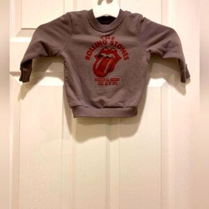 Rolling Stones Sweater, Sz 18M, Gray & Red.
